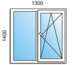 Пластиковое окно 1400*3000