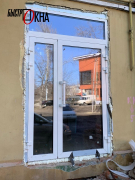 Установка входной алюминиевой двери