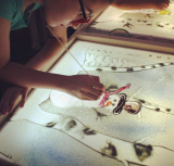 Рисование песком для детей