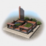 Гранитный мемориальный комплекс, комбинированный с мрамором