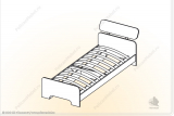 Кровать КР для детской Забава (950х850х1950)