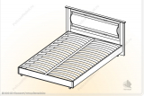 Кровать КР 1,6Х2 для спальни Камелия (1680х1024х2100)