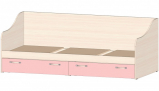 Кровать с ящиками дуб мол./розовый Детская Буратино