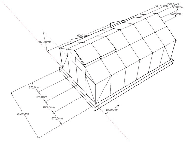 Проекты теплиц из поликарбоната с размерами 3х6