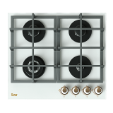 Газовая варочная панель SVAR GG4_750229F TC-038S, белая, 4 конфорки