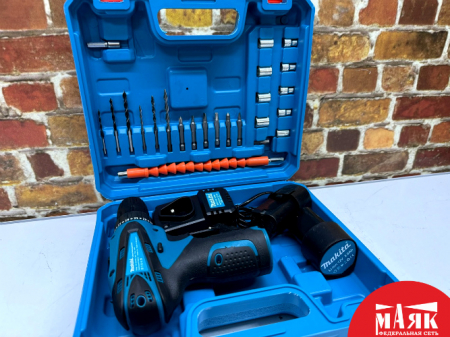 О5 Шуруповерт Makita 12v + набор бит 123 №К00009616