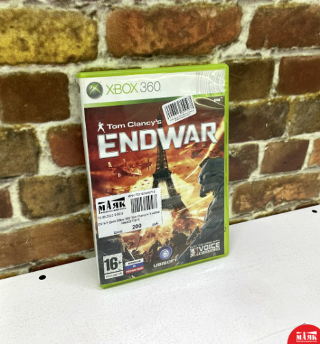 О2 Б/У Диск XBox 360 Tom Clancy's EndWar №e00277975