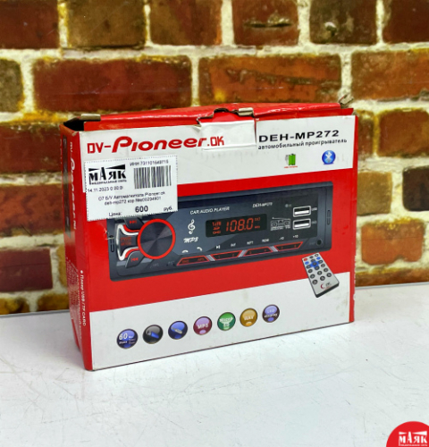 О7 Б/У Автомагнитола Pioneer.ok deh-mp272 кор №e00294901