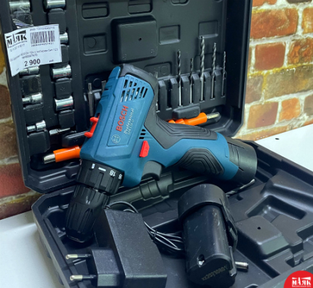 О6 Шуруповерт BOSCH 12v с набором бит 123 №К00007470