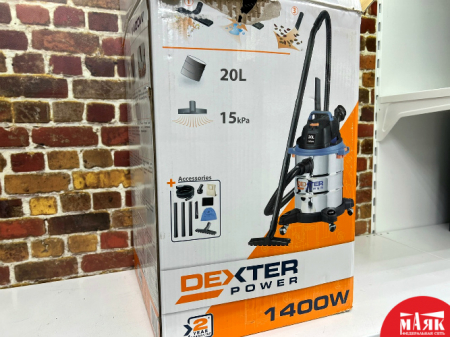 О9 Б/У Пылесос dexter 20L 1400w КОР 123 №e00312897
