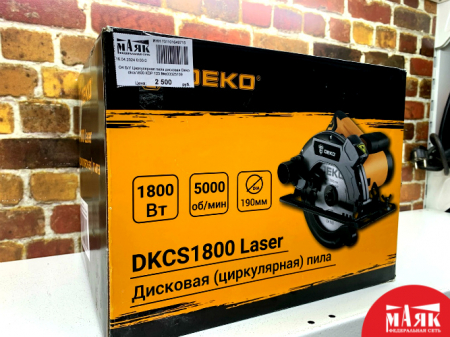 О4 Б/У Циркулярная пила дисковая Deko dkcs1800 КОР 123 №e00325109