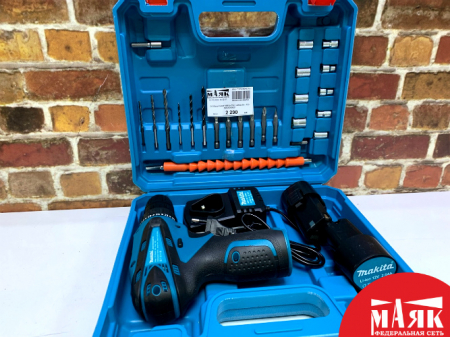 О3 Шуруповерт Makita 12v+ набор бит 123 №К00009621