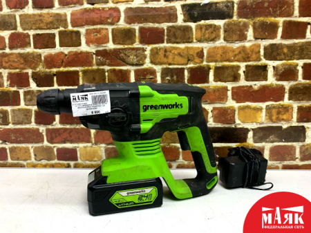 О7 Б/У Перфоратор аккамуляторный GREENWORKS GD24SDS2 123 №e00418264