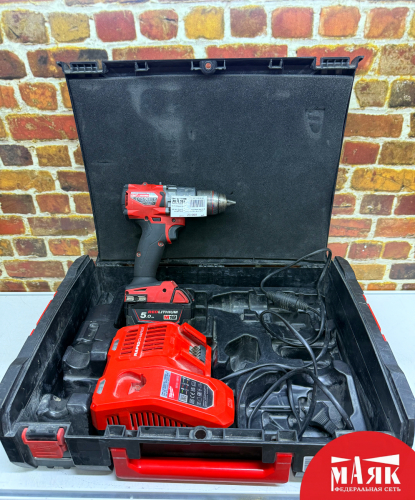 О1 Б/У Дрель-шуруповерт Milwaukee M18 BLDD2-502X (кейс) 123 №e00459217