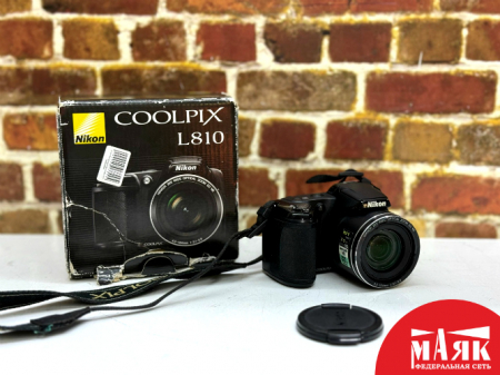 О1 Б/У Фотоаппарат Nion Coolpix L810 №e00428589