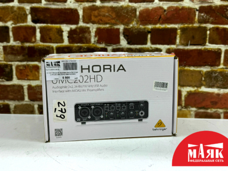 О1 Б/У Внешняя звуковая карта Behringer U-Phoria UMC202HD №e00438983