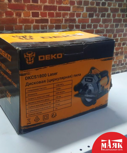 О8 Б/У Дисковая пила deko dkcs1800 laser(кор) 123 №e00468286