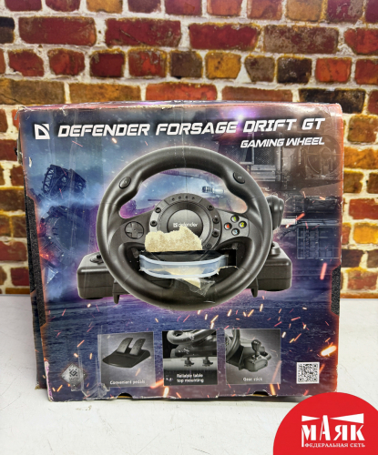 О7 Б/У игровой руль defender forsage drift gt кор №e00493503